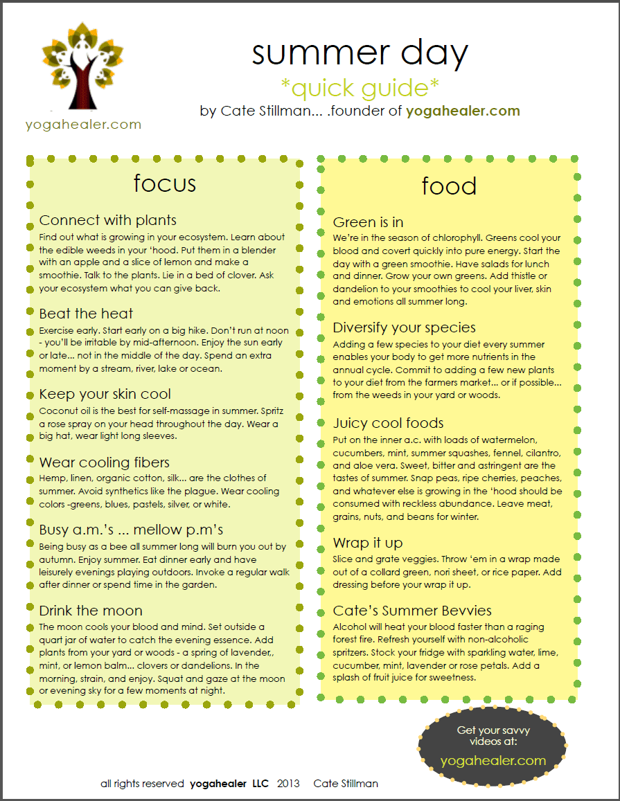 Click Here Ayurveda Guidelines for Summer